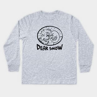 Dear Snow - Snow Fight Kids Long Sleeve T-Shirt